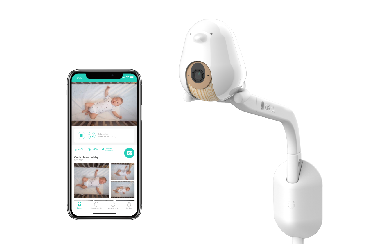 Babyphone Intelligent CuboAi Plus - Kit Support Mural (Reprise)
